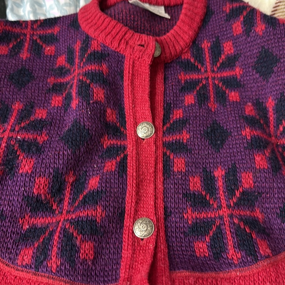 Vintage Alafoss of Iceland Vintage Pink Fair Isle Sweater 80’ Knit - Picture 3 of 8